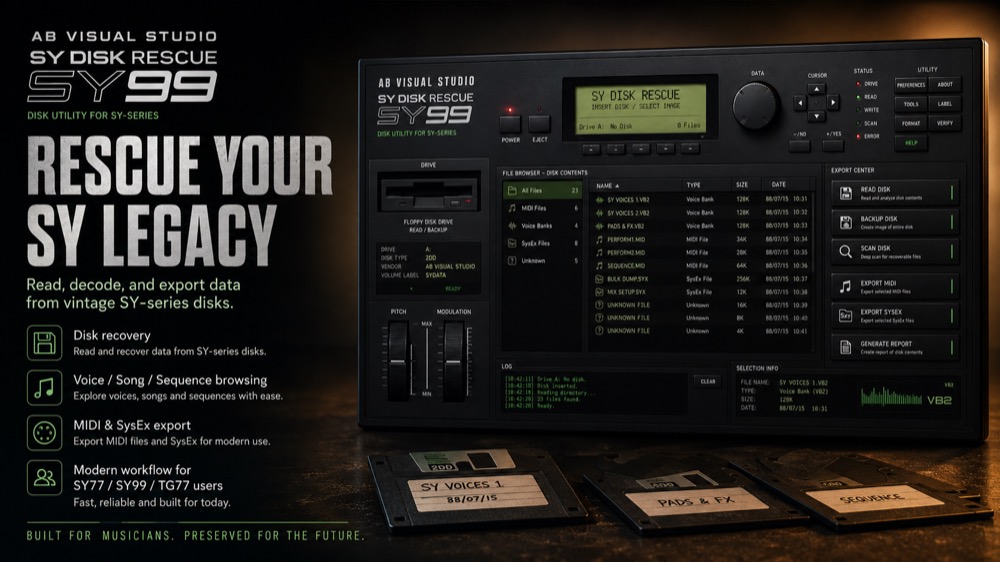 SY Disk Rescue Yamaha SY-series disk backup preservation utility product preview