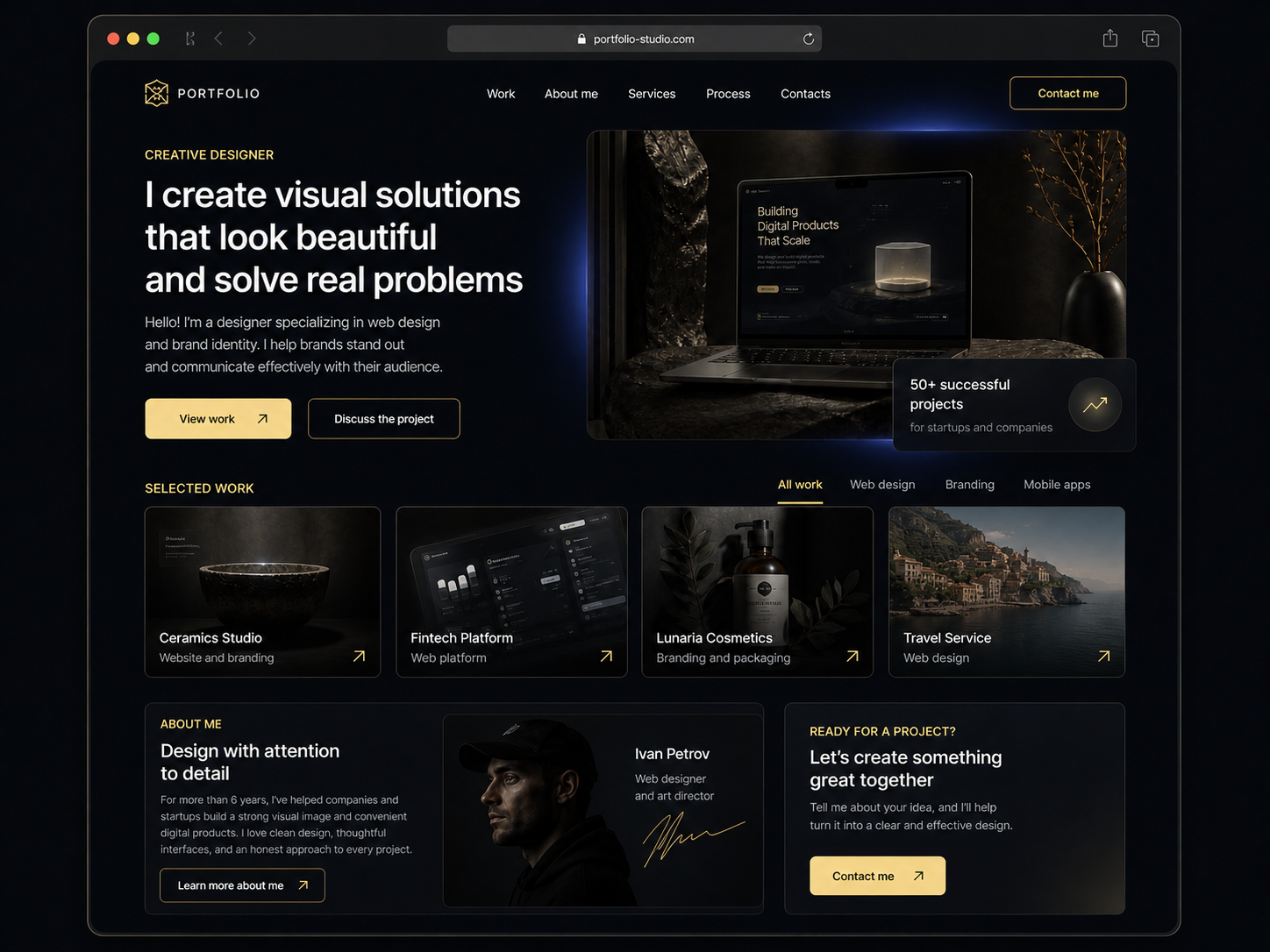 Portfolio website preview