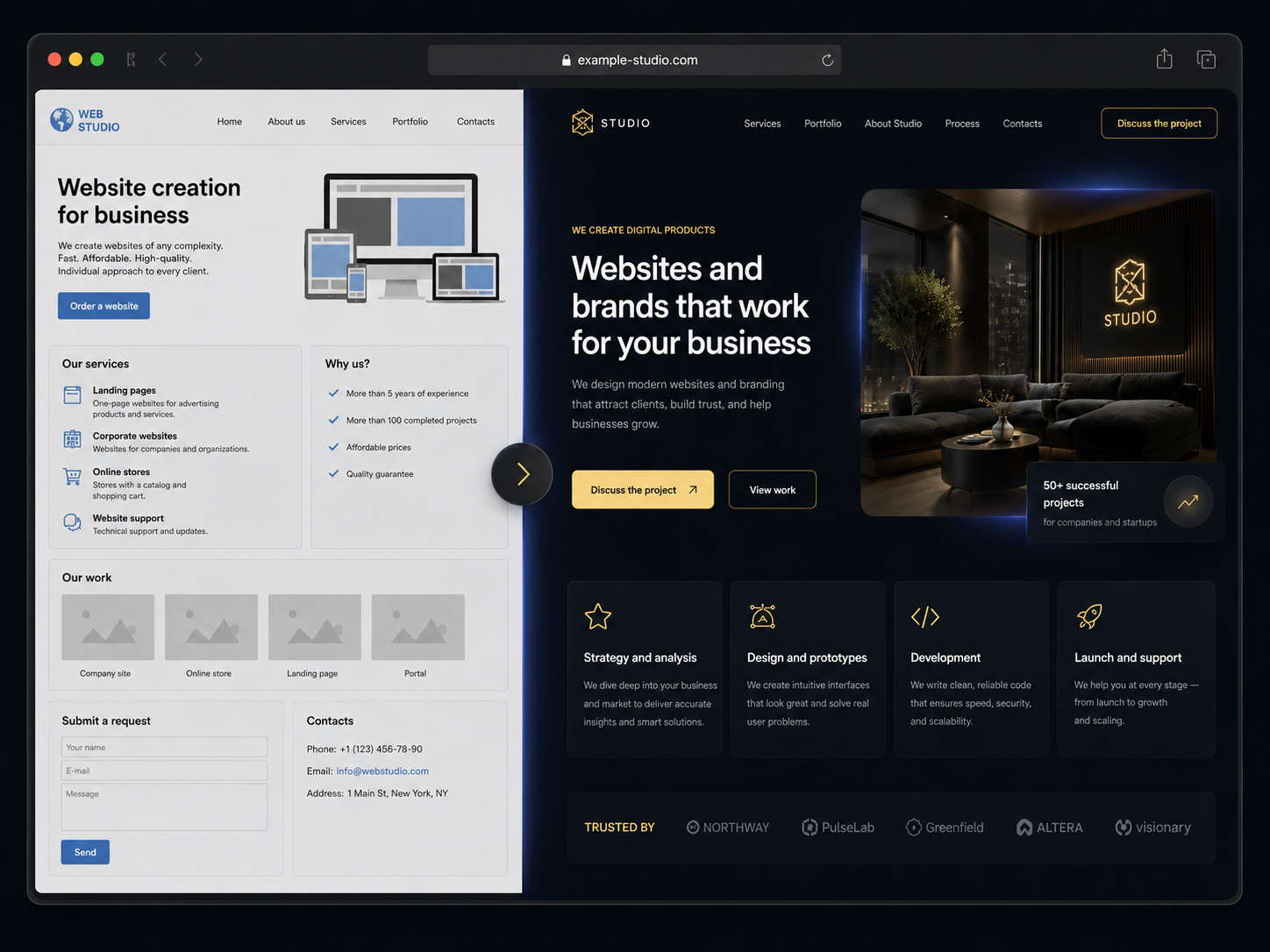Website refresh preview